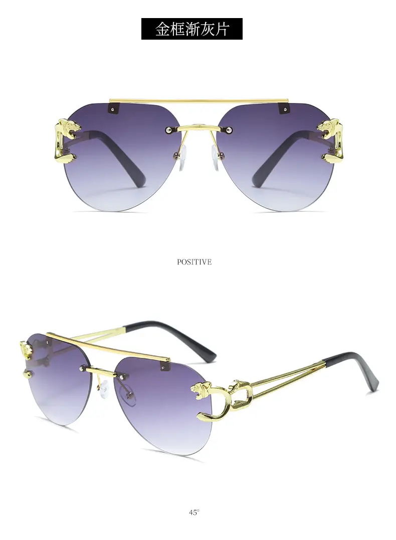 Double Beam Leopard Head Sunglasses Women Men — feature 13