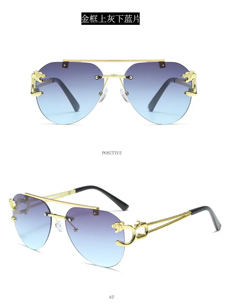 Double Beam Leopard Head Sunglasses Women Men — feature 15