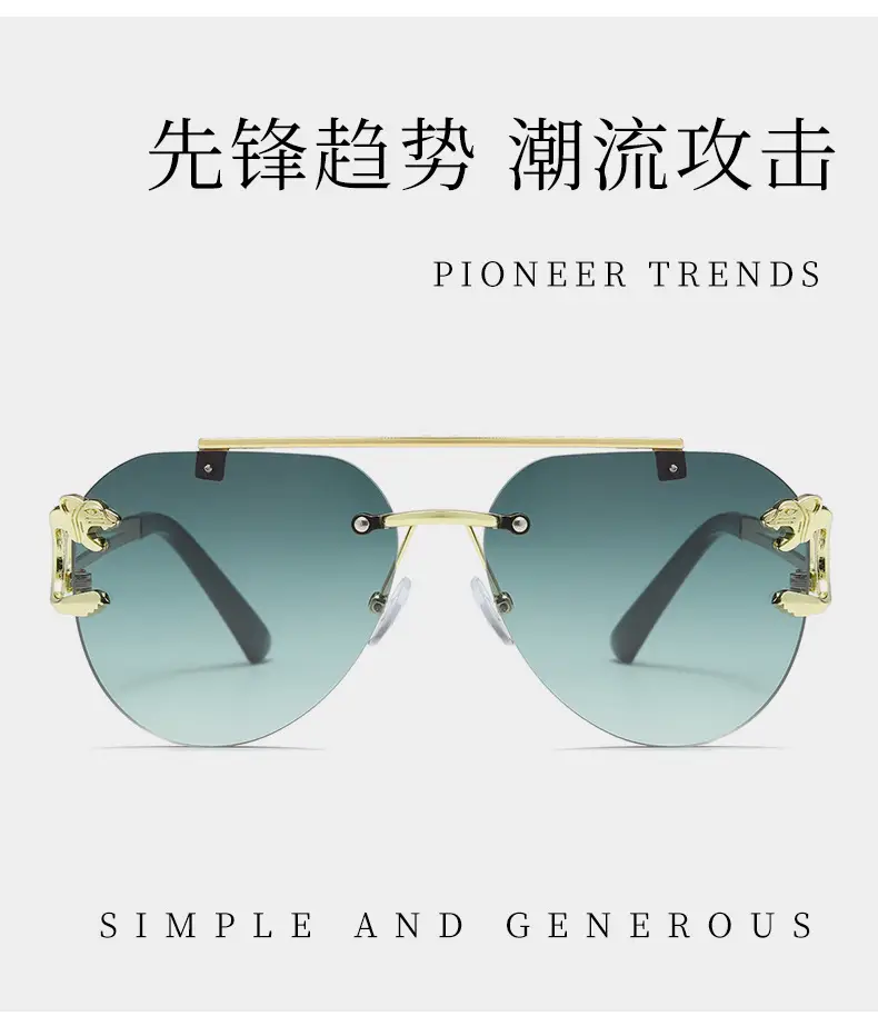 Double Beam Leopard Head Sunglasses Women Men — feature 2