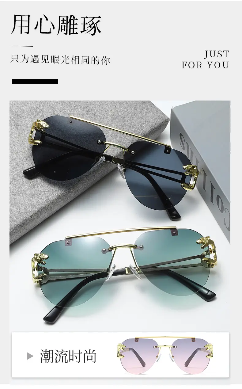 Double Beam Leopard Head Sunglasses Women Men — feature 3