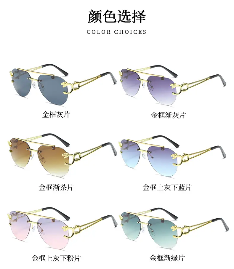 Double Beam Leopard Head Sunglasses Women Men — feature 7