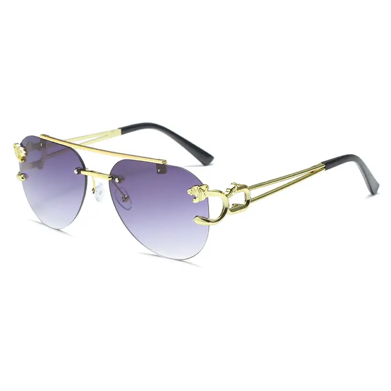 Double Beam Leopard Head Sunglasses Women Men