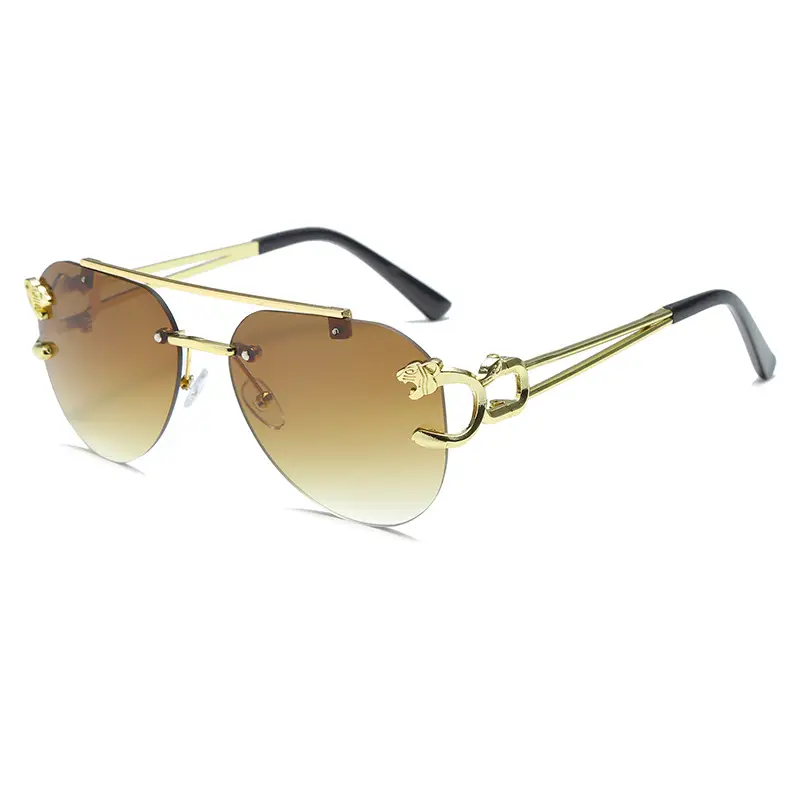 Double Beam Leopard Head Sunglasses Women Men - Image 2