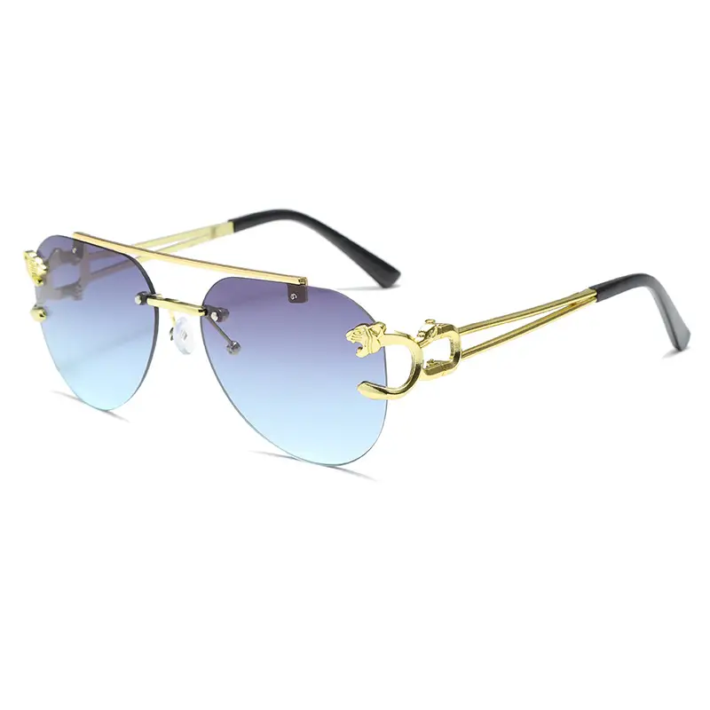 Double Beam Leopard Head Sunglasses Women Men - Image 3