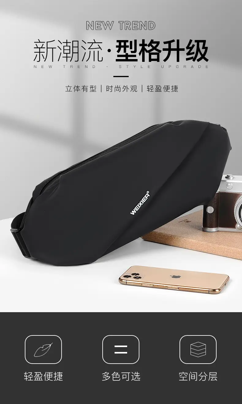 Men's Waterproof Crossbody Phone Bag with Cash Holder — feature 4