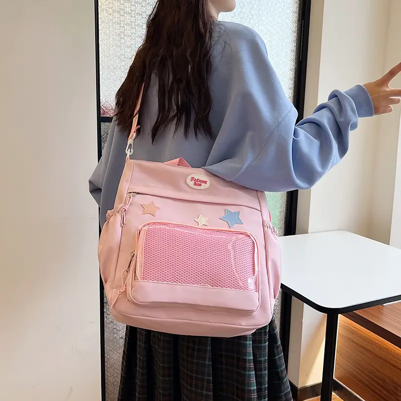 Pink Japanese Style Crossbody Bag for Students 2024 - Image 6