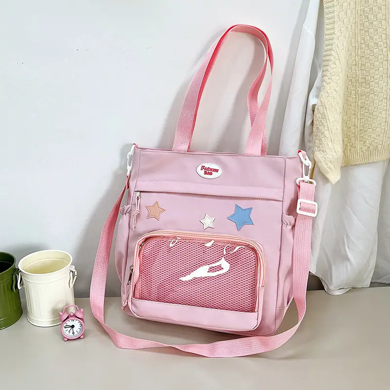 Pink Japanese Style Crossbody Bag for Students 2024 - Image 2
