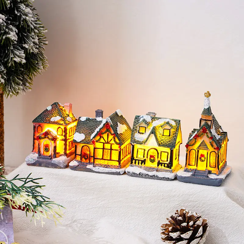Luminous Christmas Snow House Decor for Home — feature 1