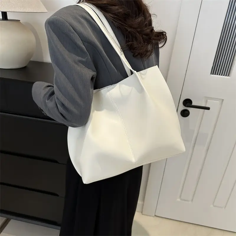 Women Retro Brown Large Tote Bag 2024 Spring - Image 8