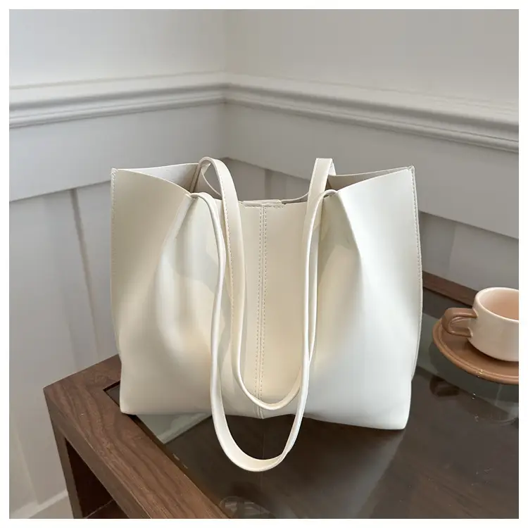 Women Retro Brown Large Tote Bag 2024 Spring — feature 9