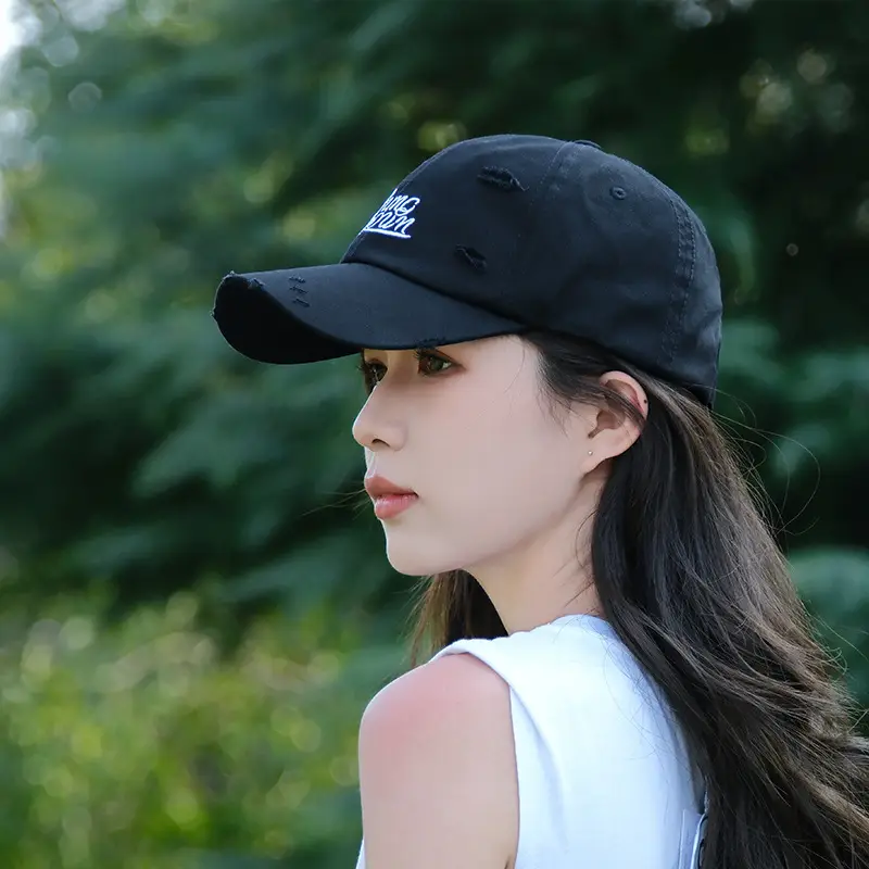 Women Black Logo Baseball Cap with "We" Embroidery - Image 7