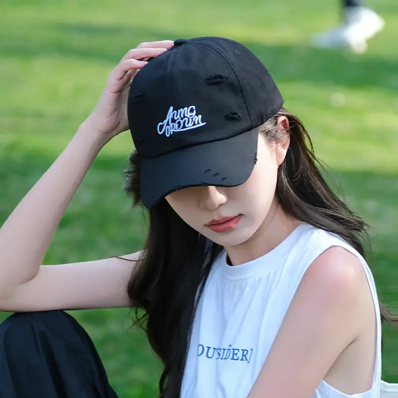 Women Black Logo Baseball Cap with "We" Embroidery - Image 8