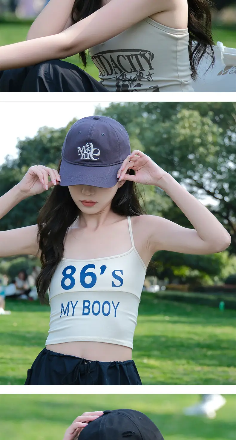 Women Black Logo Baseball Cap with "We" Embroidery — feature 3