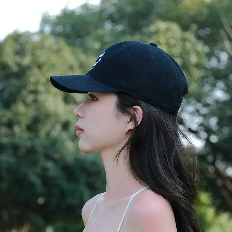 Black Retro Baseball Cap with "What's Gossiping?" Embroidery - Image 7