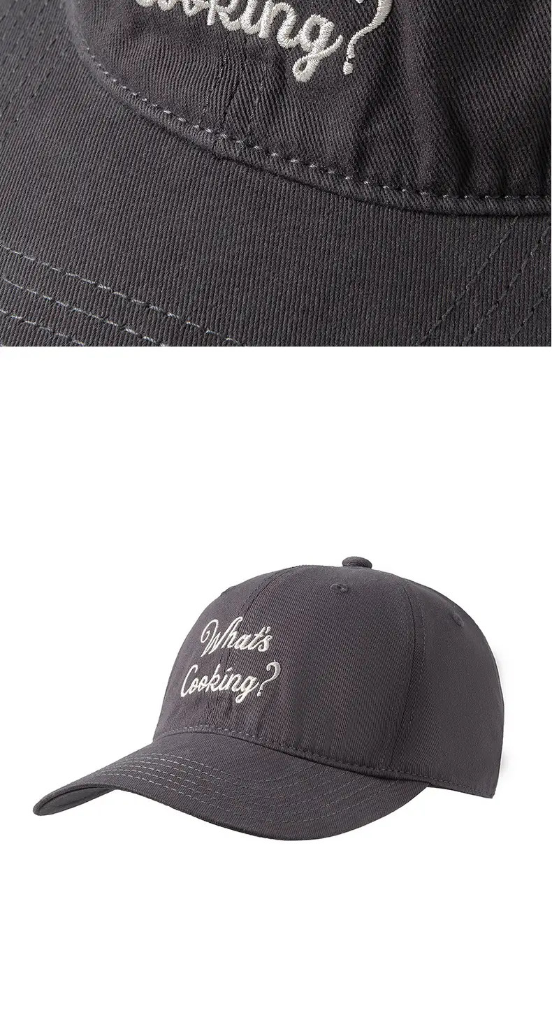 Black Retro Baseball Cap with "What's Gossiping?" Embroidery — feature 9