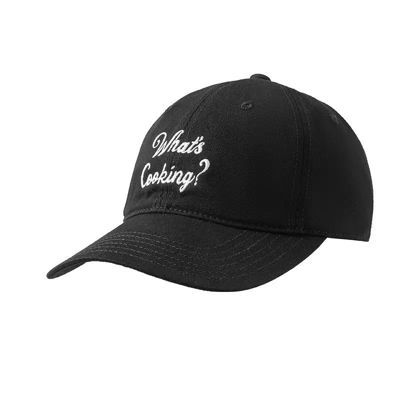 Black Retro Baseball Cap with "What's Gossiping?" Embroidery - Image 3