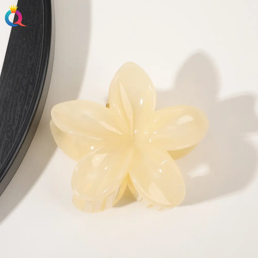 Transparent Flower Hairpin with Grip Clip — feature 57