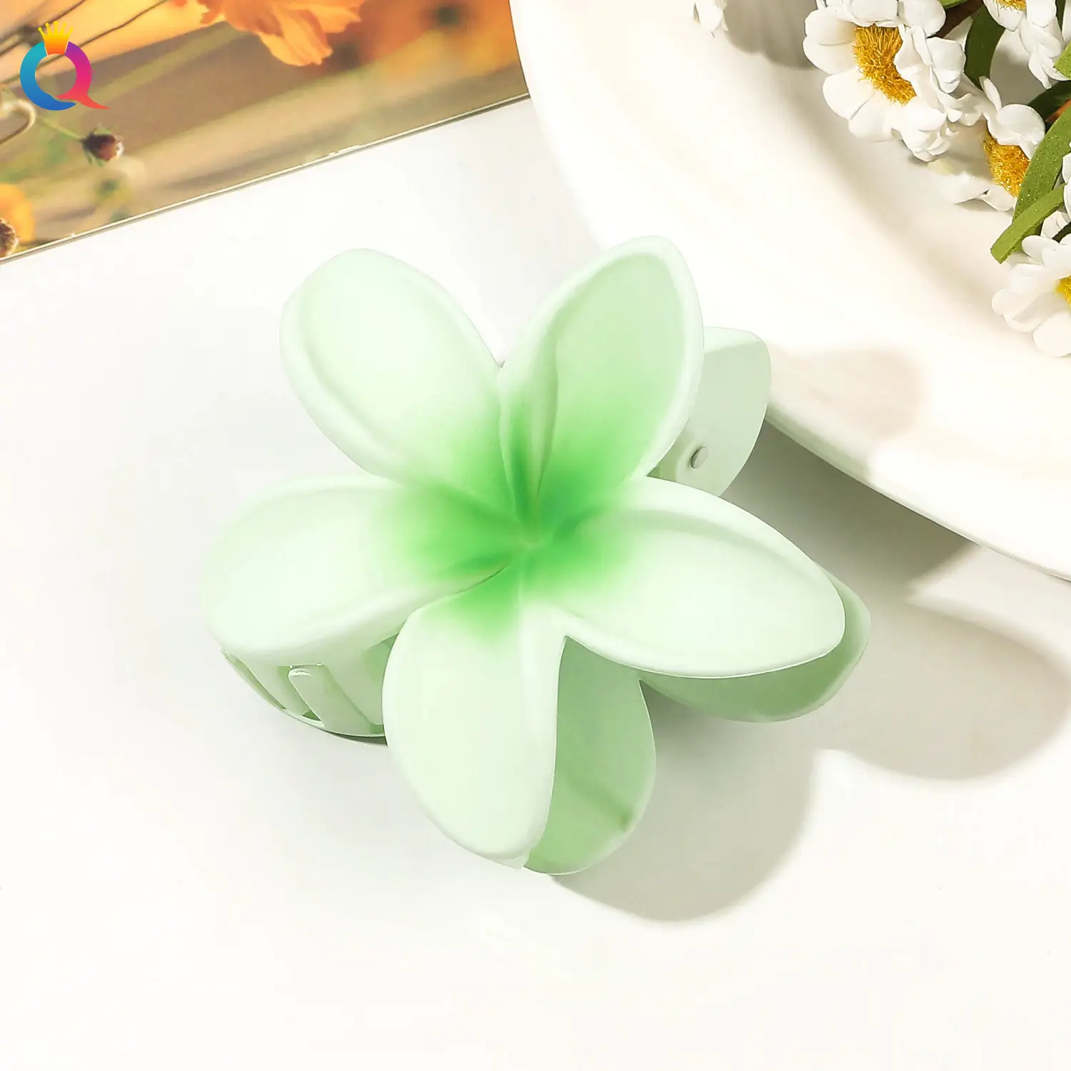 Transparent Flower Hairpin with Grip Clip - Image 13