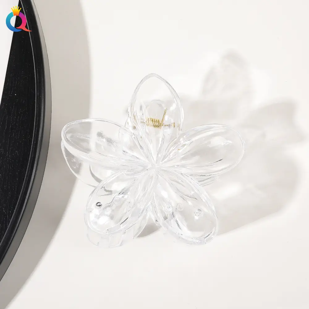 Transparent Flower Hairpin with Grip Clip - Image 31
