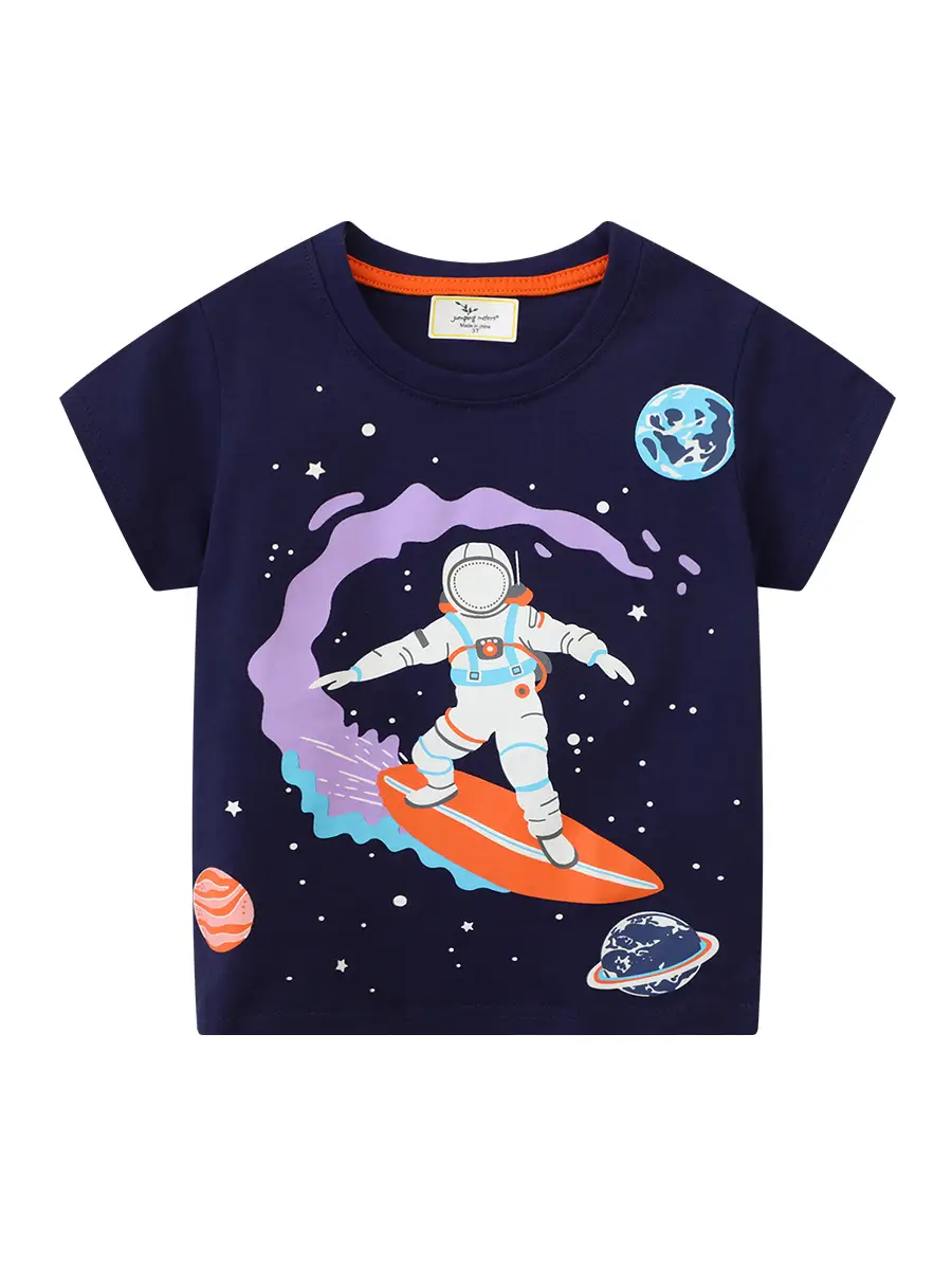 Blue Knitted Boys T-Shirt Summer 2025