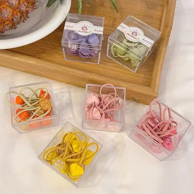 Pink Crystal Hair Bands for Girls High Elastic Rubber Band - Image 23