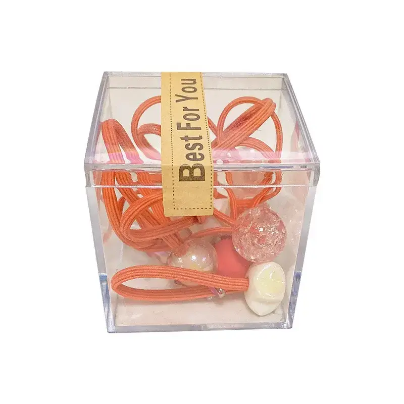Pink Crystal Hair Bands for Girls High Elastic Rubber Band - Image 24