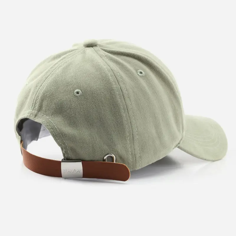 Pure Cotton Beige Baseball Cap with Large Brim - Image 8