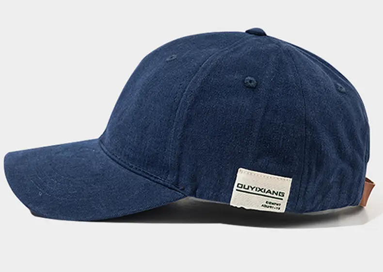 Pure Cotton Beige Baseball Cap with Large Brim — feature 10