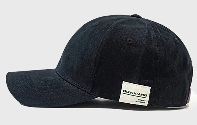 Pure Cotton Beige Baseball Cap with Large Brim — feature 11