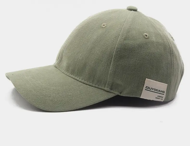 Pure Cotton Beige Baseball Cap with Large Brim — feature 13