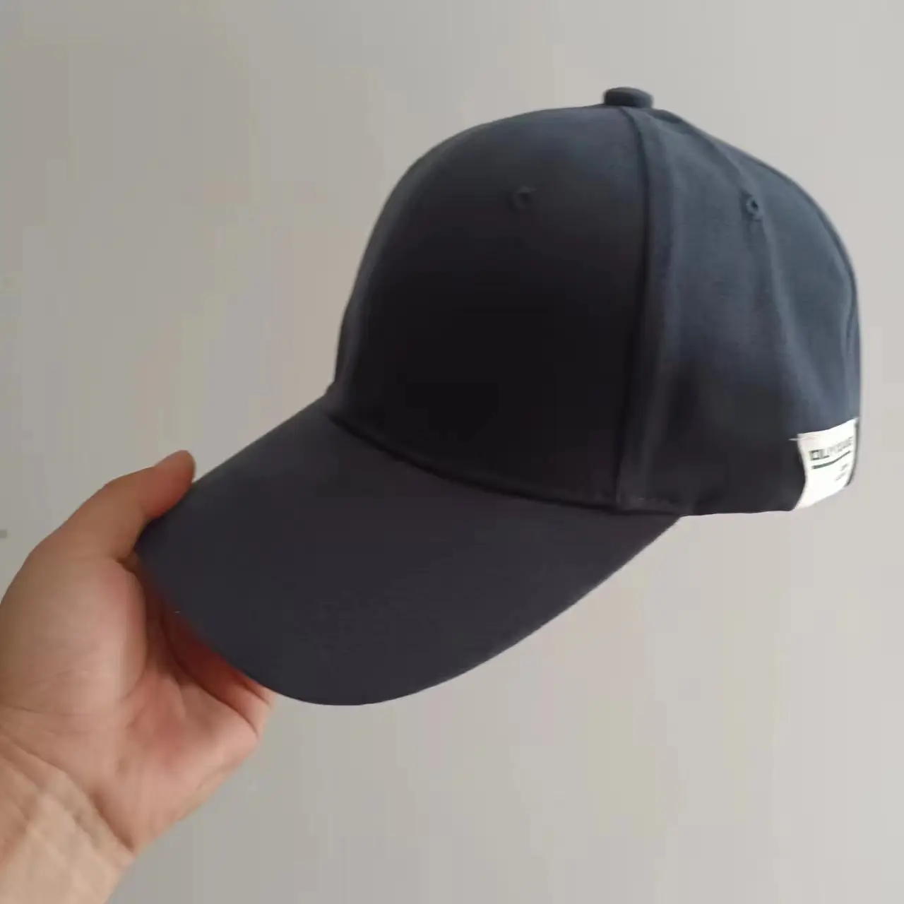 Pure Cotton Beige Baseball Cap with Large Brim - Image 3