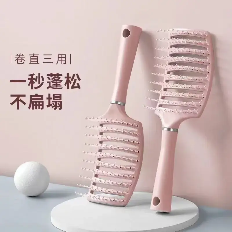 Women Macaron Comb for Long Hair Scalp Massage Curved - Image 4