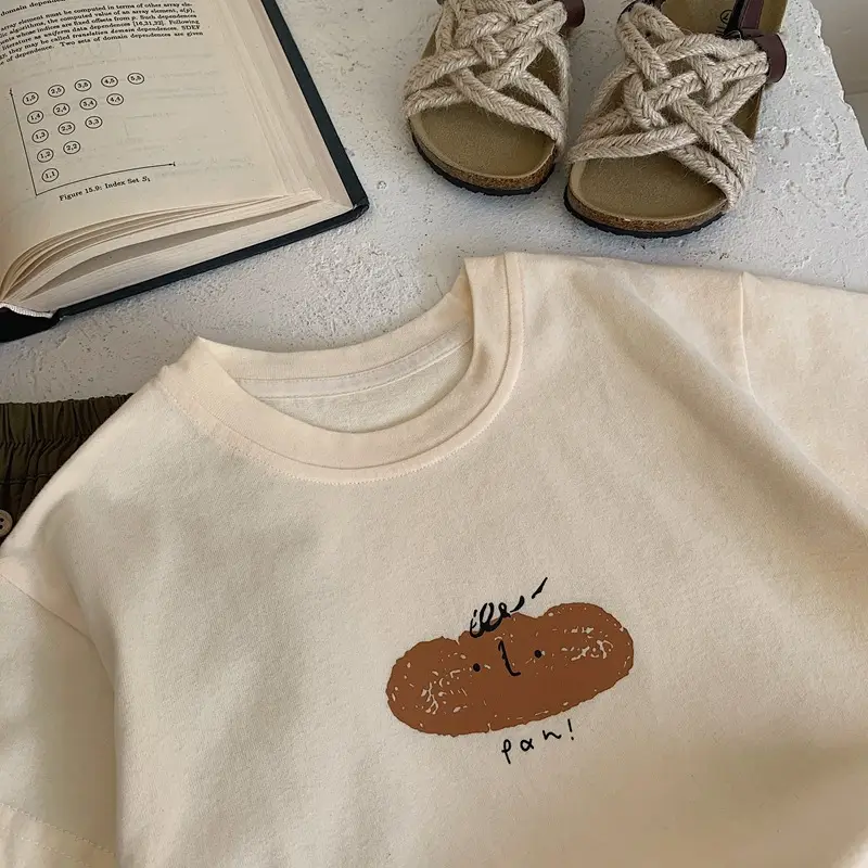 Boys Printed Cotton T-Shirt Set Green White — feature 7