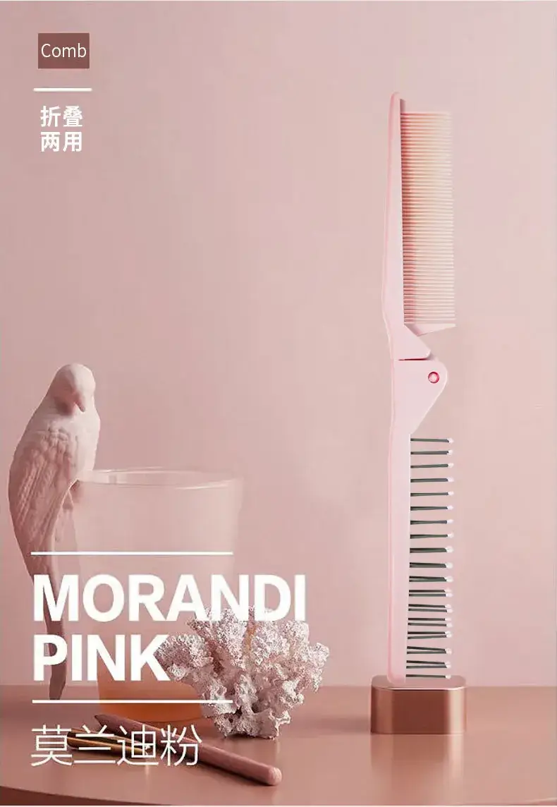 Pink 2-in-1 Hair Comb for Women — feature 3