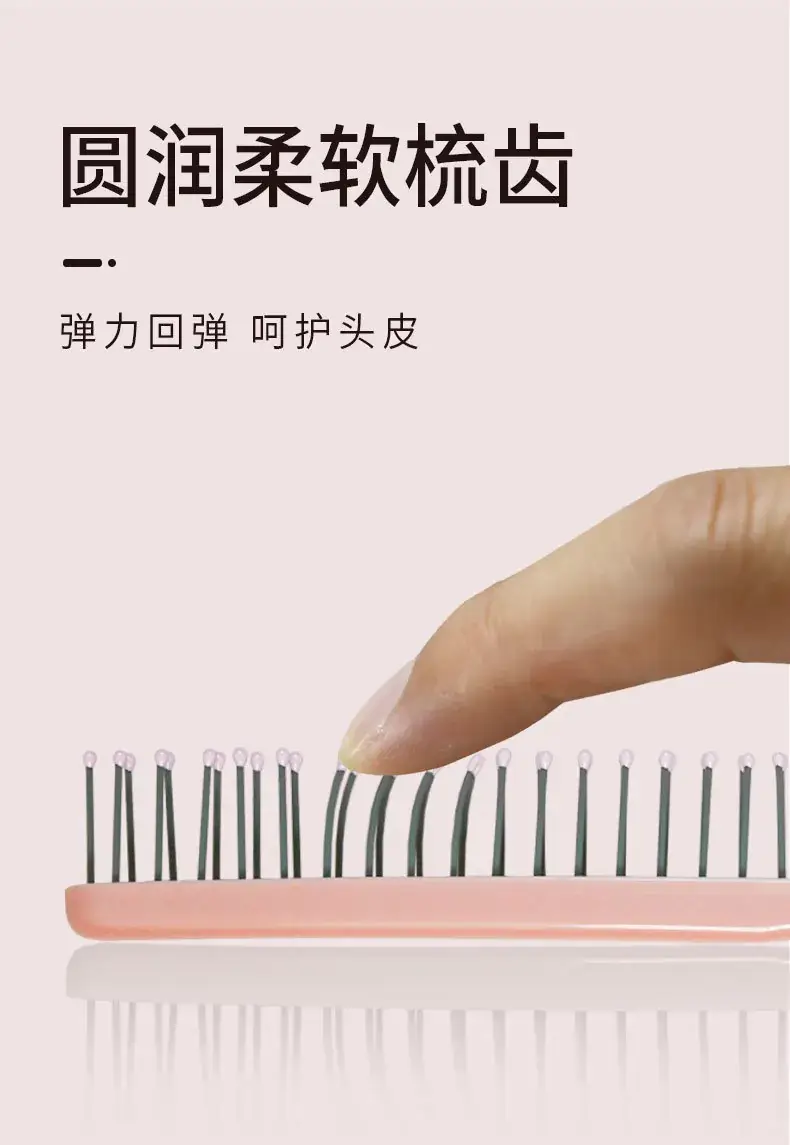 Pink 2-in-1 Hair Comb for Women — feature 9