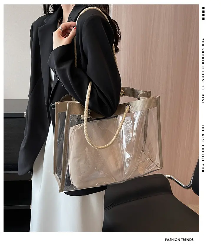 Transparent Women's Shoulder Bag 2025 New Large Capacity — feature 2