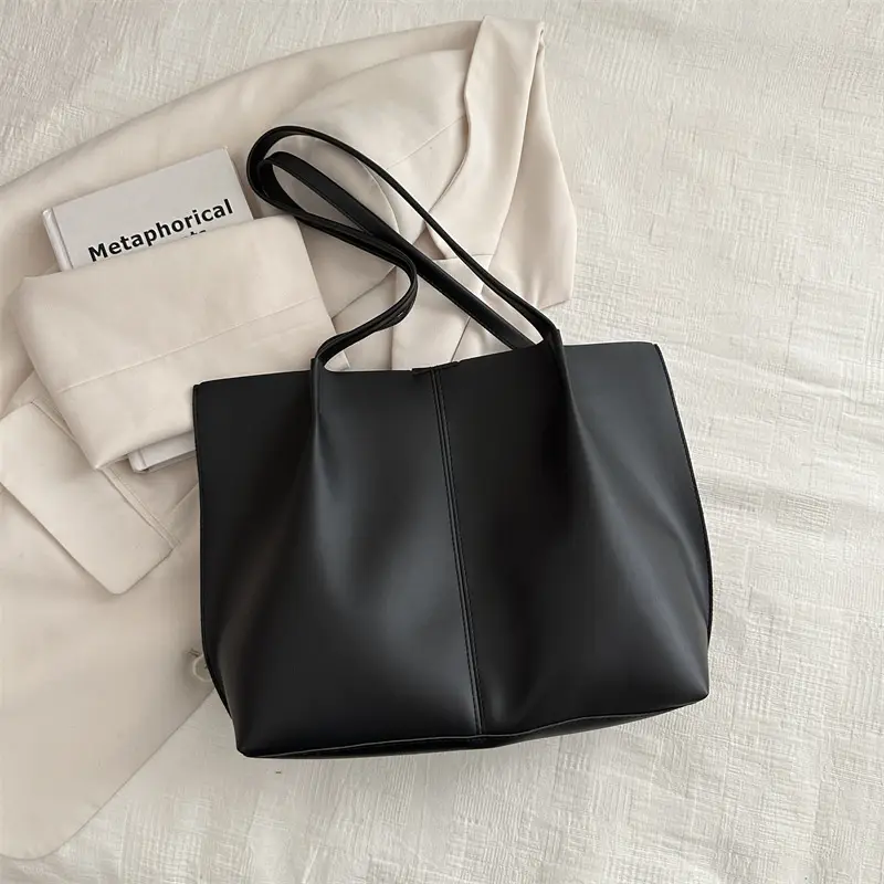 Black Women's Casual Commuter Tote Bag 2024 - Image 4
