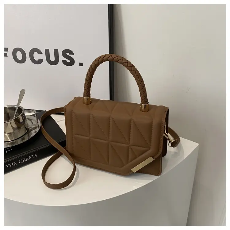 Black Rhombic Quilted Shoulder Bag for Women — feature 22