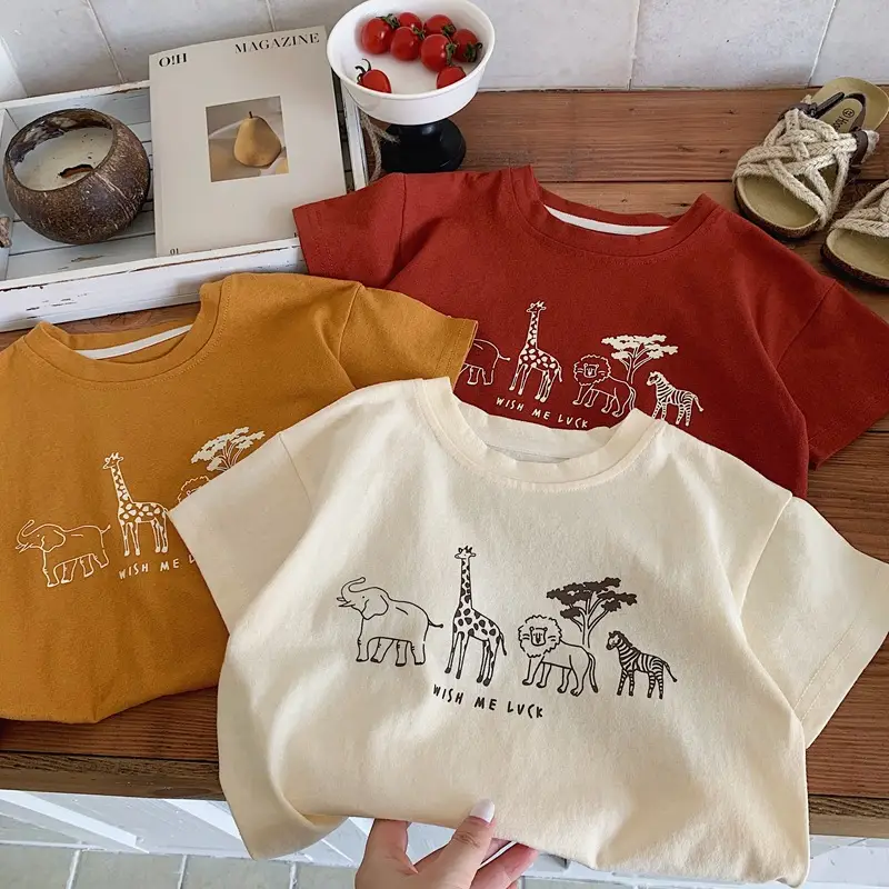 Boys Cotton Graphic T-Shirt Summer Top
