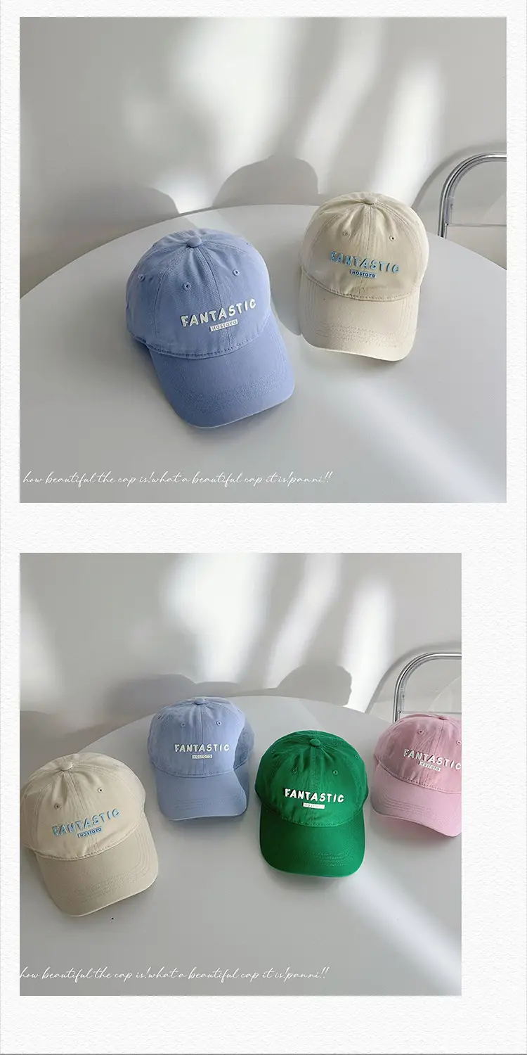 Kids Pink "FANTASTIC" Cap with "Long He" Text — feature 27