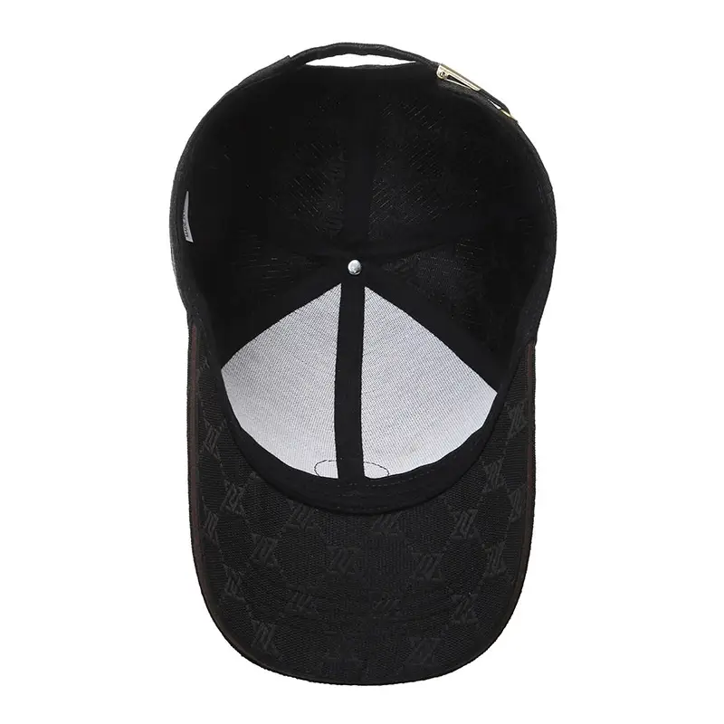 Black Printed Baseball Cap for Men Women Outdoor Sunscreen Cap