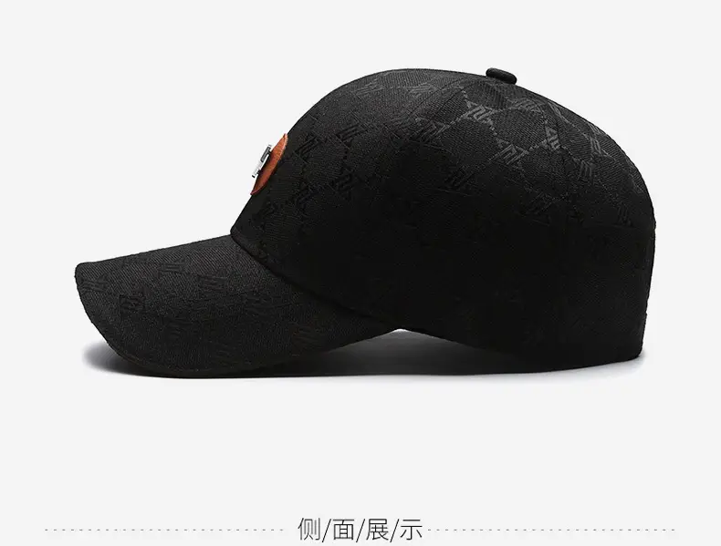 Black Printed Baseball Cap for Men Women Outdoor Sunscreen Cap — feature 10