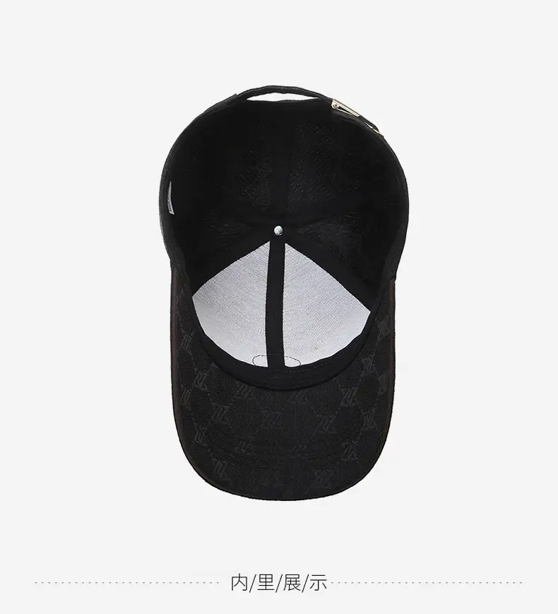 Black Printed Baseball Cap for Men Women Outdoor Sunscreen Cap — feature 13