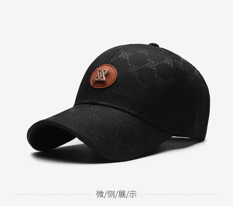 Black Printed Baseball Cap for Men Women Outdoor Sunscreen Cap — feature 9