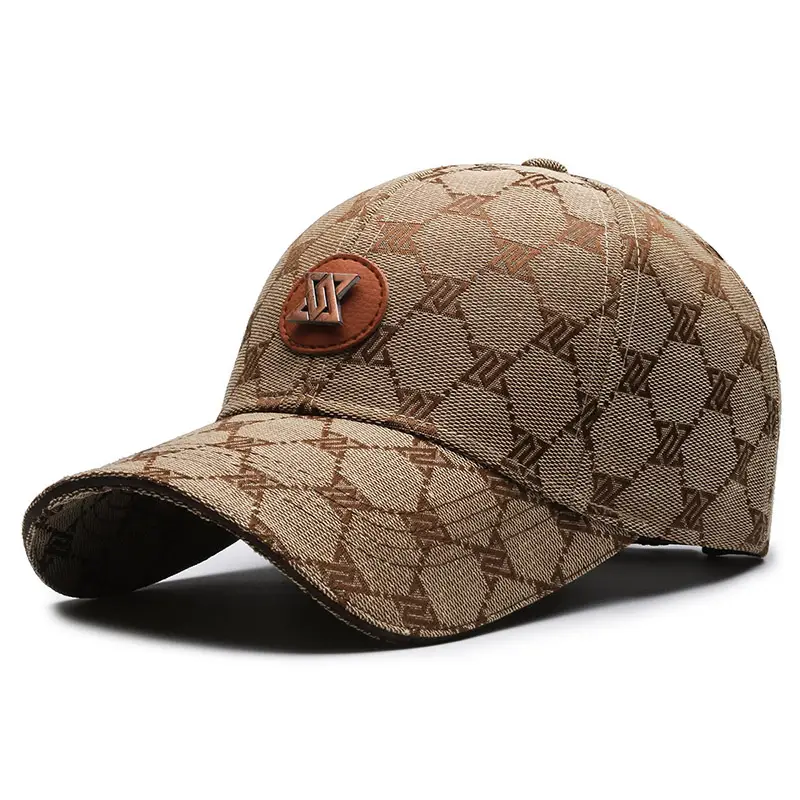 Black Printed Baseball Cap for Men Women Outdoor Sunscreen Cap