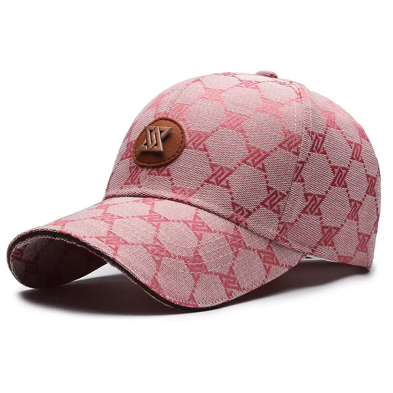Black Printed Baseball Cap for Men Women Outdoor Sunscreen Cap