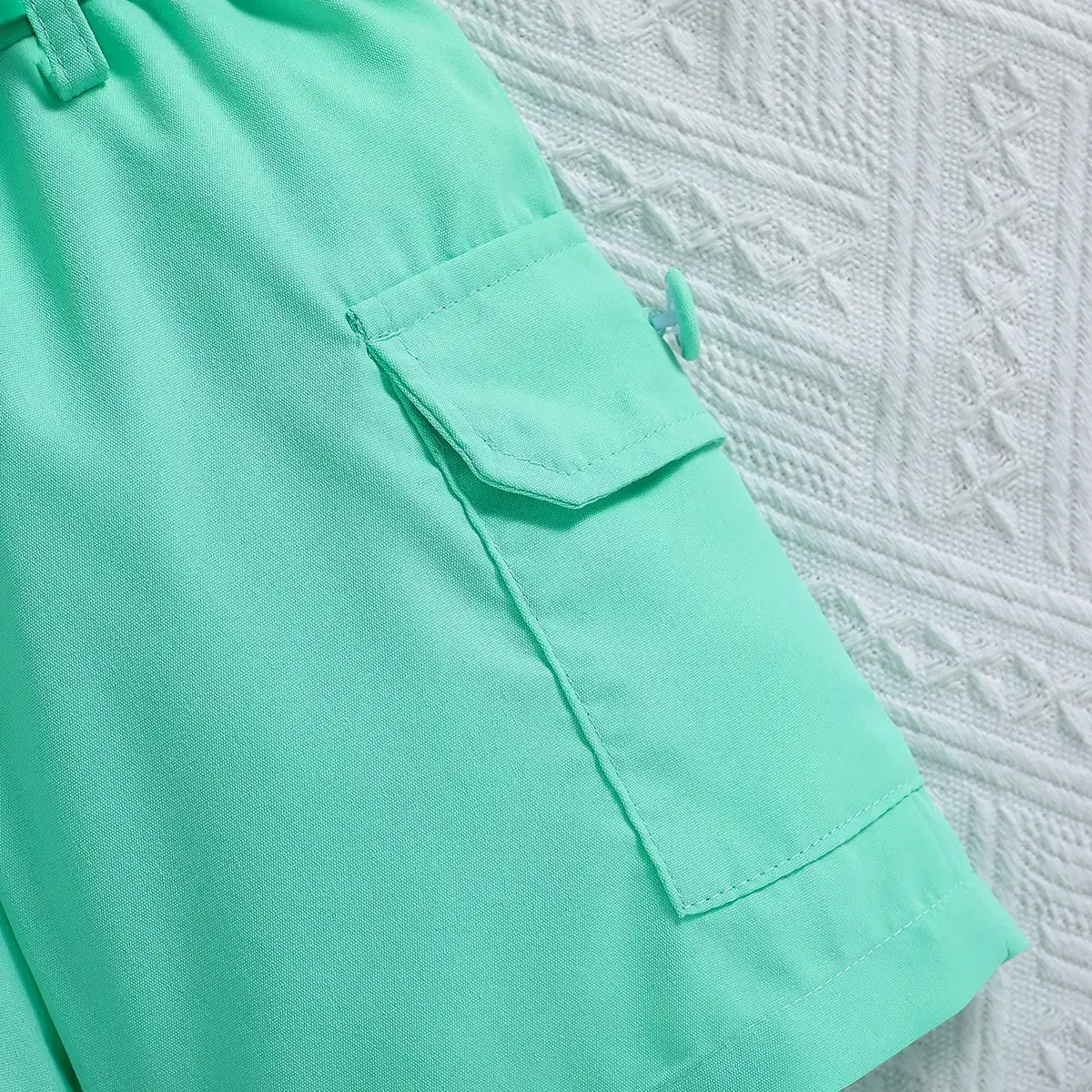 Girls Cross-Border Halter Top & Shorts Set Mint Green — feature 8