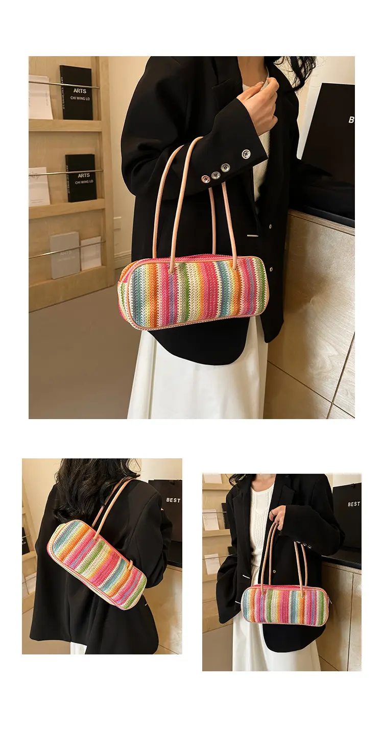 Rainbow Striped Women's Shoulder Bag 2024 — feature 11