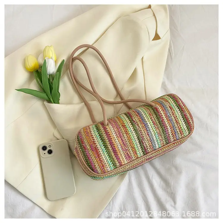 Rainbow Striped Women's Shoulder Bag 2024 - Image 2