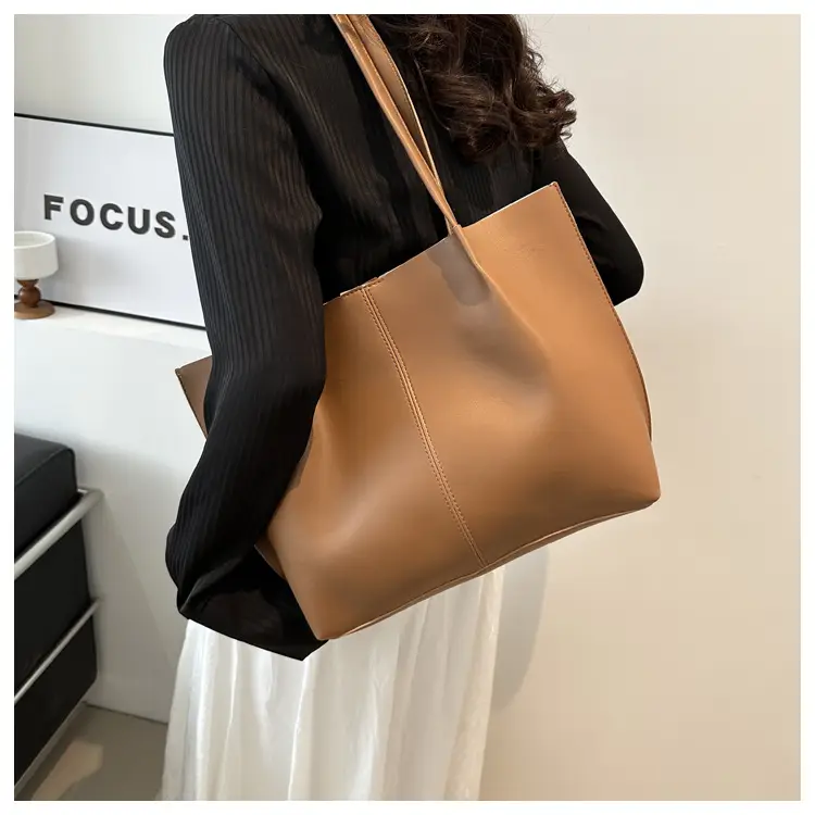 Vintage Black Leather Shoulder Bag 2024 Spring New — feature 16